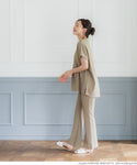 embossed v-neck top