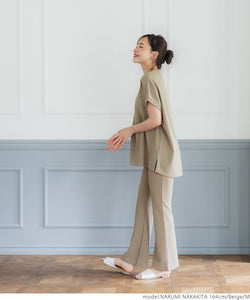 embossed v-neck top