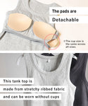 Heart embroidery padded tank top