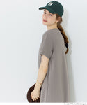 [Light Embossed] A-Line Short Sleeve Maxi Dress