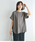[Light Embossed] Roll-Up Sleeve Oversized Top