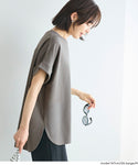 [Light Embossed] Roll-Up Sleeve Oversized Top