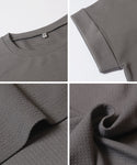 [Light Embossed] Roll-Up Sleeve Oversized Top