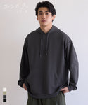 [Embossed] Men's Wide Pullover Hoodie