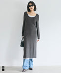 [Sale] Soft Ribbed Layered Dress