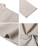 [Embossed] Boat Neck Tunic