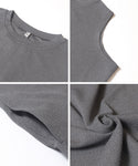 [Light Embossed] No Sleeve Maxi Dress