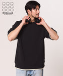 [Embossed] Men's Fake Layered T-shirt