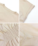 Contrast Fabric Peplum Top