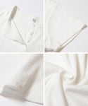 Ribbed Henley Neck T-Shirt