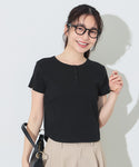 Ribbed Henley Neck T-Shirt