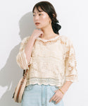 Crochet 5/8 Sleeve Pullover