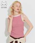 [Out Bra] Boat Neck Tank Top