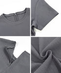 [Light Embossed] Light Peplum All-In-One