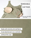 [Out Bra] Lace Scoop neckline Tank Top