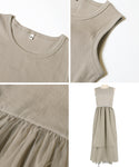 Tulle-Paneled Camisole Dress