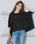 [Light Embossed] Poncho Style Top
