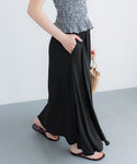 Smooth Flared Maxi Skirt