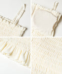 [Out Bra] Velour Shirred Camisole