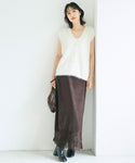 Velour Lace-Trimmed Docking Skirt