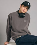 Men's Pigment Dyed Fleece Sweatshirt With Chest Embroidery