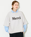 Mini French Terry 5/8 Length Wide Sweatshirt T-Shirt