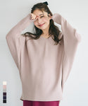 Dolman Sleeve V-Neck Knit