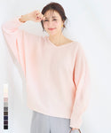 Dolman Sleeve V-Neck Knit