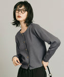 Cardigan Ladies Gold Button Border Knit Cardigan Knit Carde Baeen Buka Kegagalan Surat Lengan Panjang 23aw Coca Coca