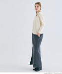 [Markdown] Pearl sleeve embellished v neck knit top