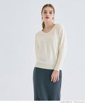 [Markdown] Pearl sleeve embellished v neck knit top