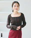 Square Neck Knit Top