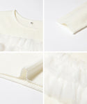 Tulle Docking Rib Knit