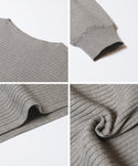 Thick Rib Boat Neck Dolman Knit