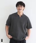 Men's Double Jacquard Skipper Polo Knit